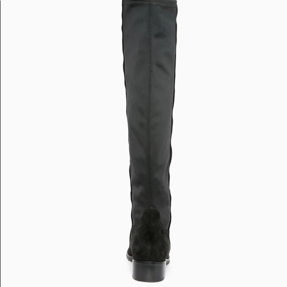 NWT Blondo Black Suede & Fabric Waterproof Over the Knee Boots - Picture 3 of 9